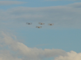 Planes flying over Leconfield House